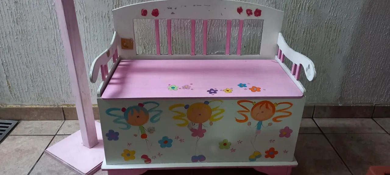 Baú e mancebo infantil conjunto - Foto 2