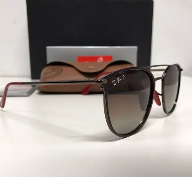 óculos de sol ray ban rb3601 ferrari coffe - Foto 4