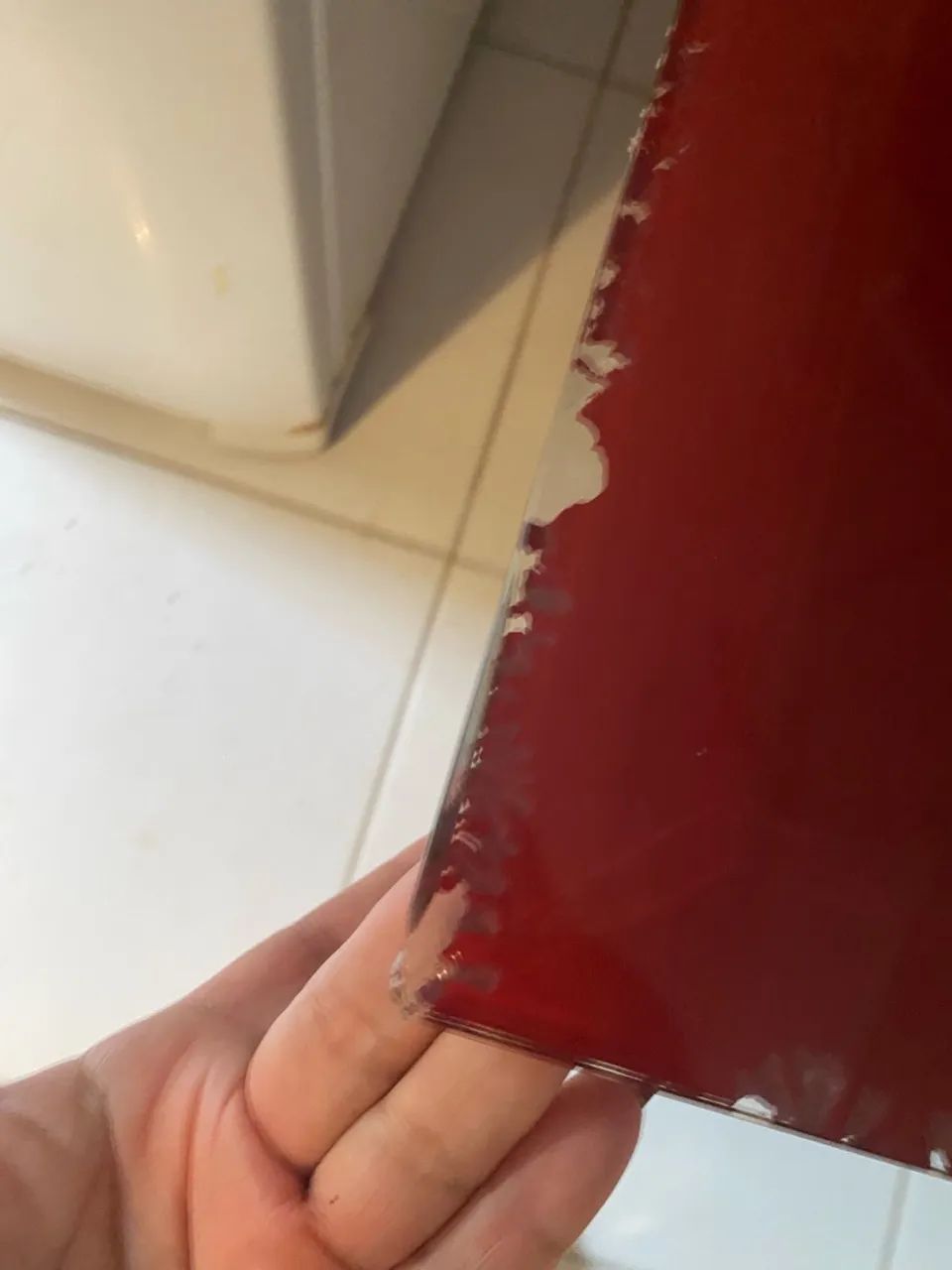 Mesa base de alumínio com tampo vídeo vermelho  - Foto 4