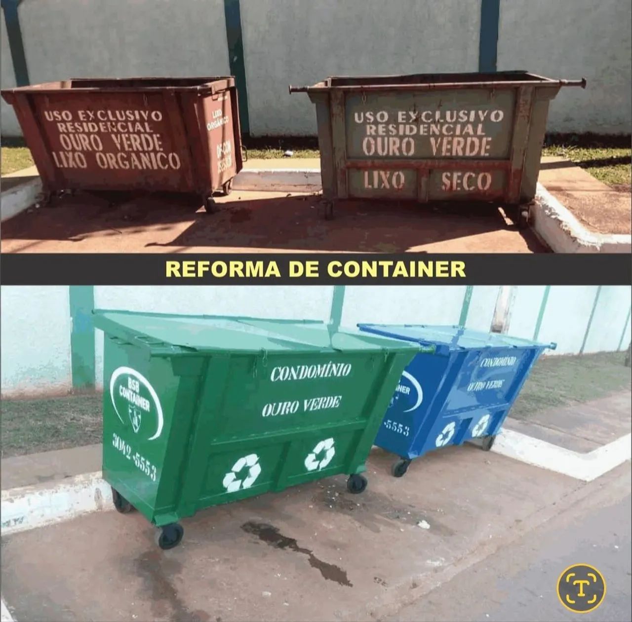 Reforma e fabricação de contener basculante de lixo 