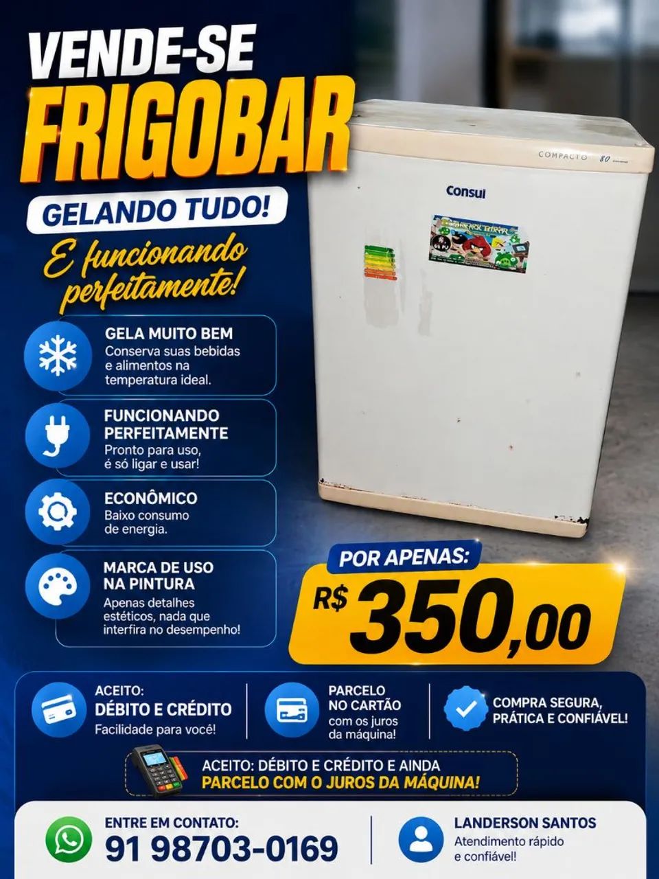 Vende-se frigobar 