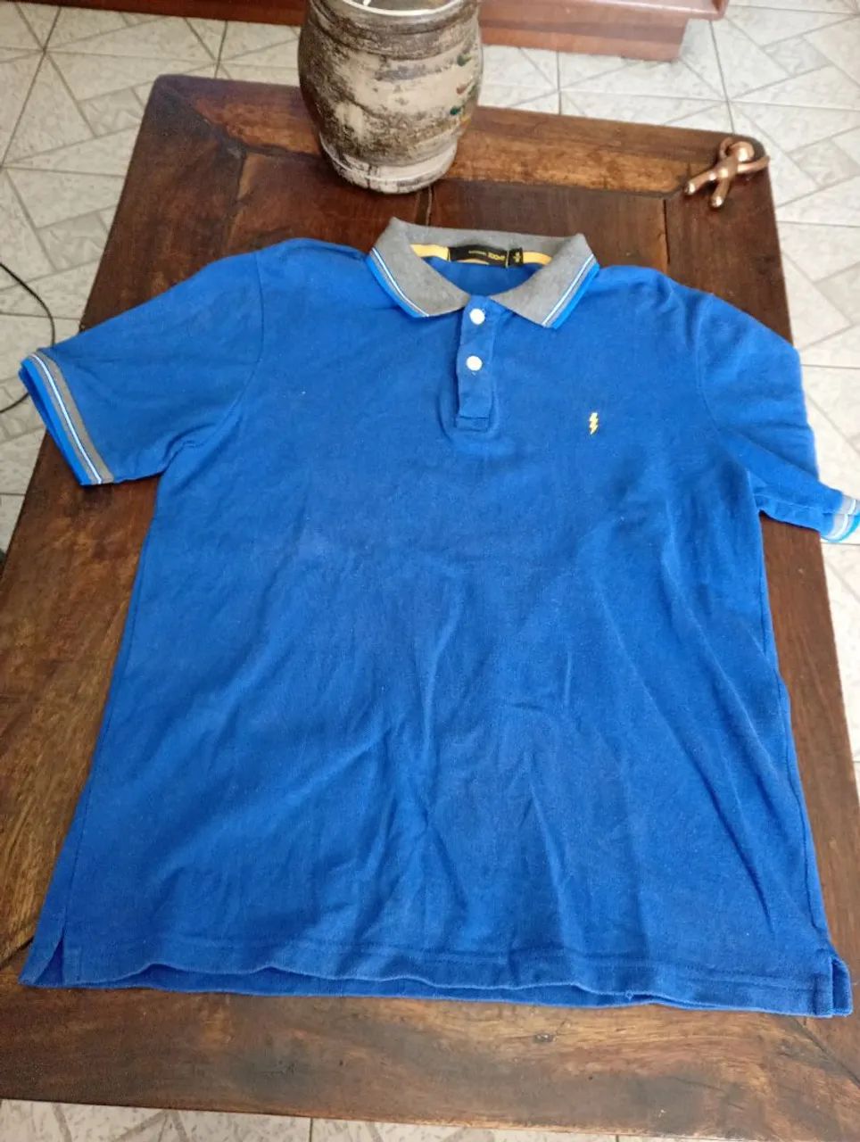 Camisa POLO  da ZOOMP. Azul.  M   - Foto 4