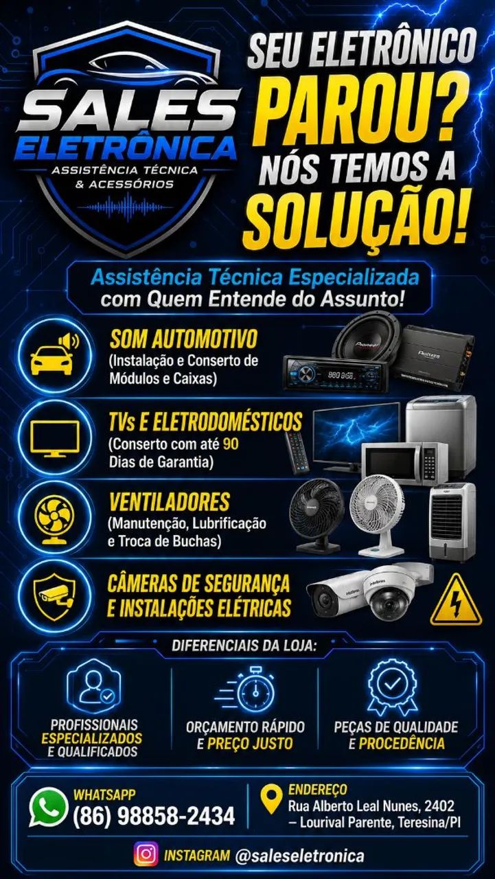`Conserto de Ventilador, TV e Micro-ondas - Sales Eletrônica - Foto 2