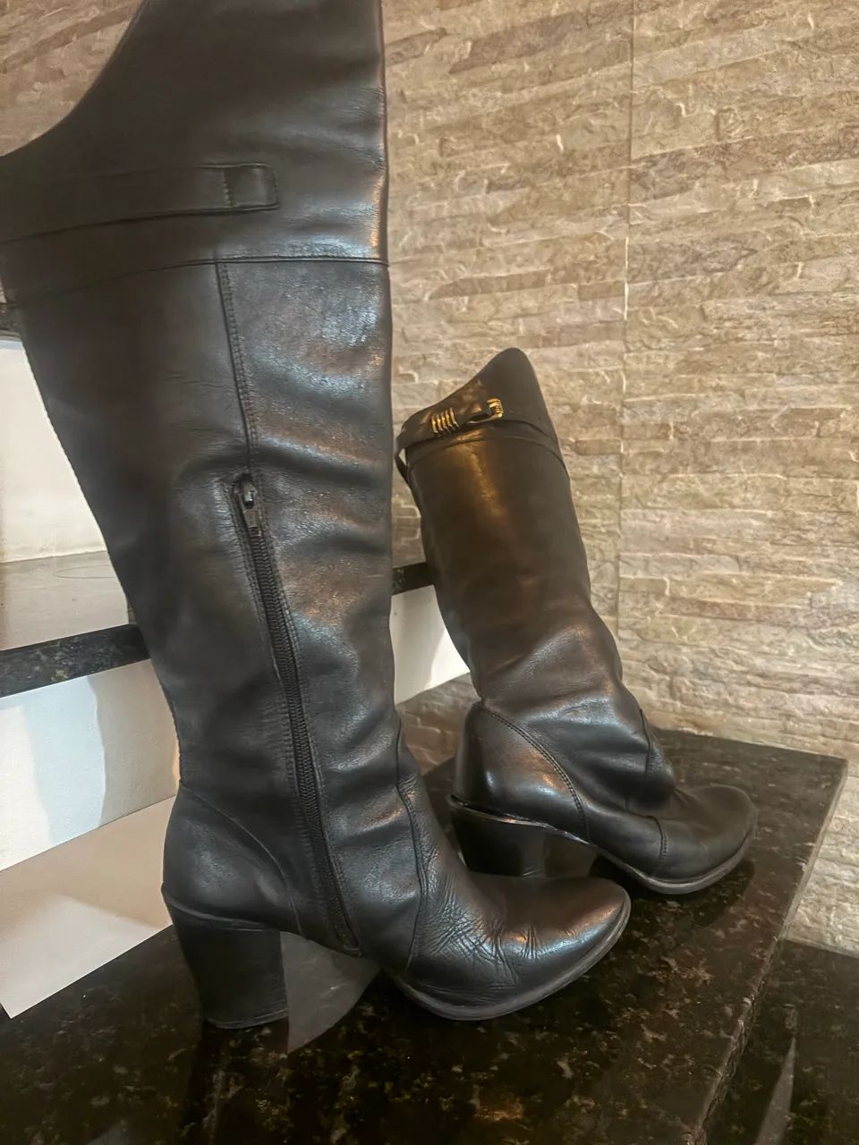 Bota couro over 