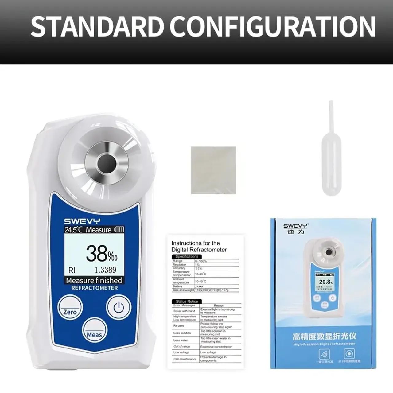 ? Refratômetro Digital para ARLA 32 / Ureia - SWEVY SW-55U