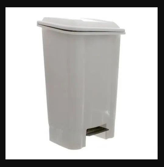 Lixeira Retangular Com Pedal 50 Lt Branca NOVO