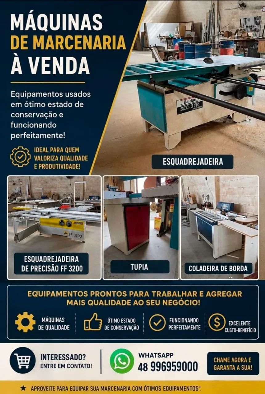 MÁQUINAS PARA MARCENARIA 