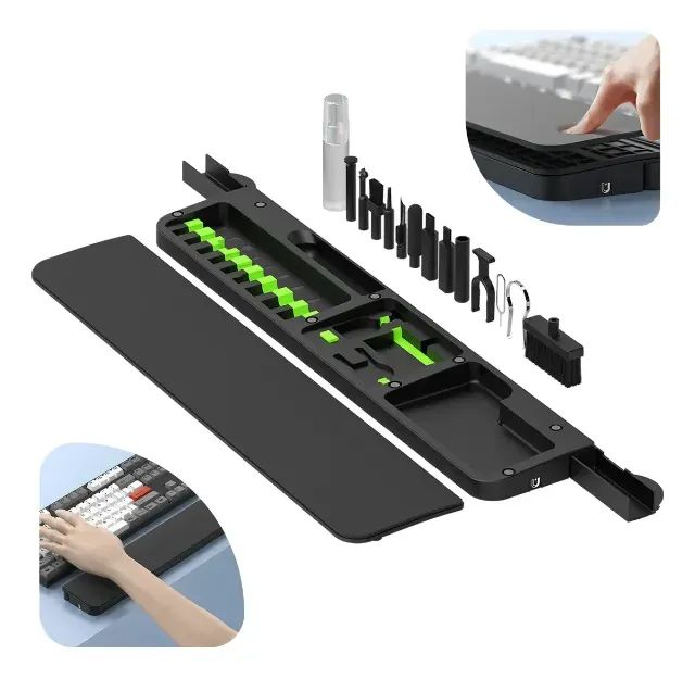 SUPORTE ERGONOMICO PARA TECLADO COM KIT LIMPEZA