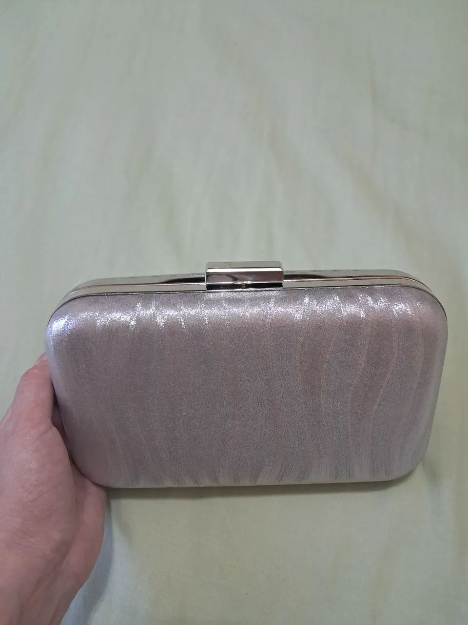 Bolsa Clutch de festa prateada - Foto 2