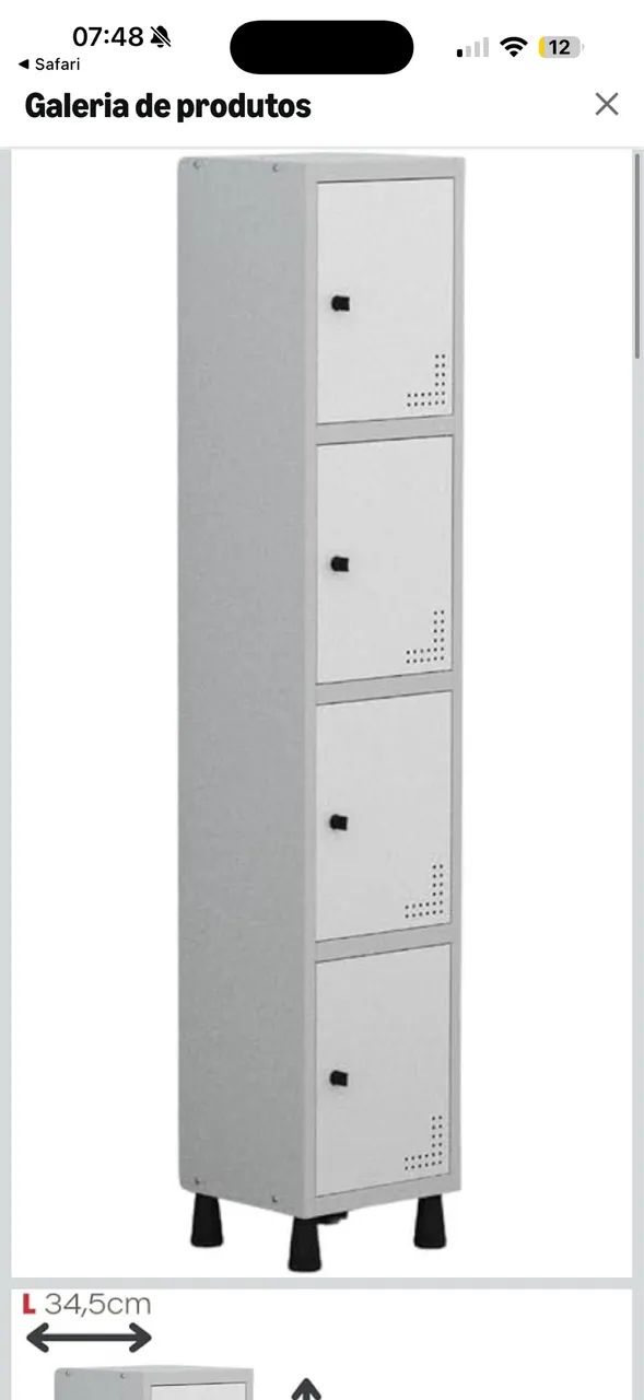 Armário de aço 4 portas
