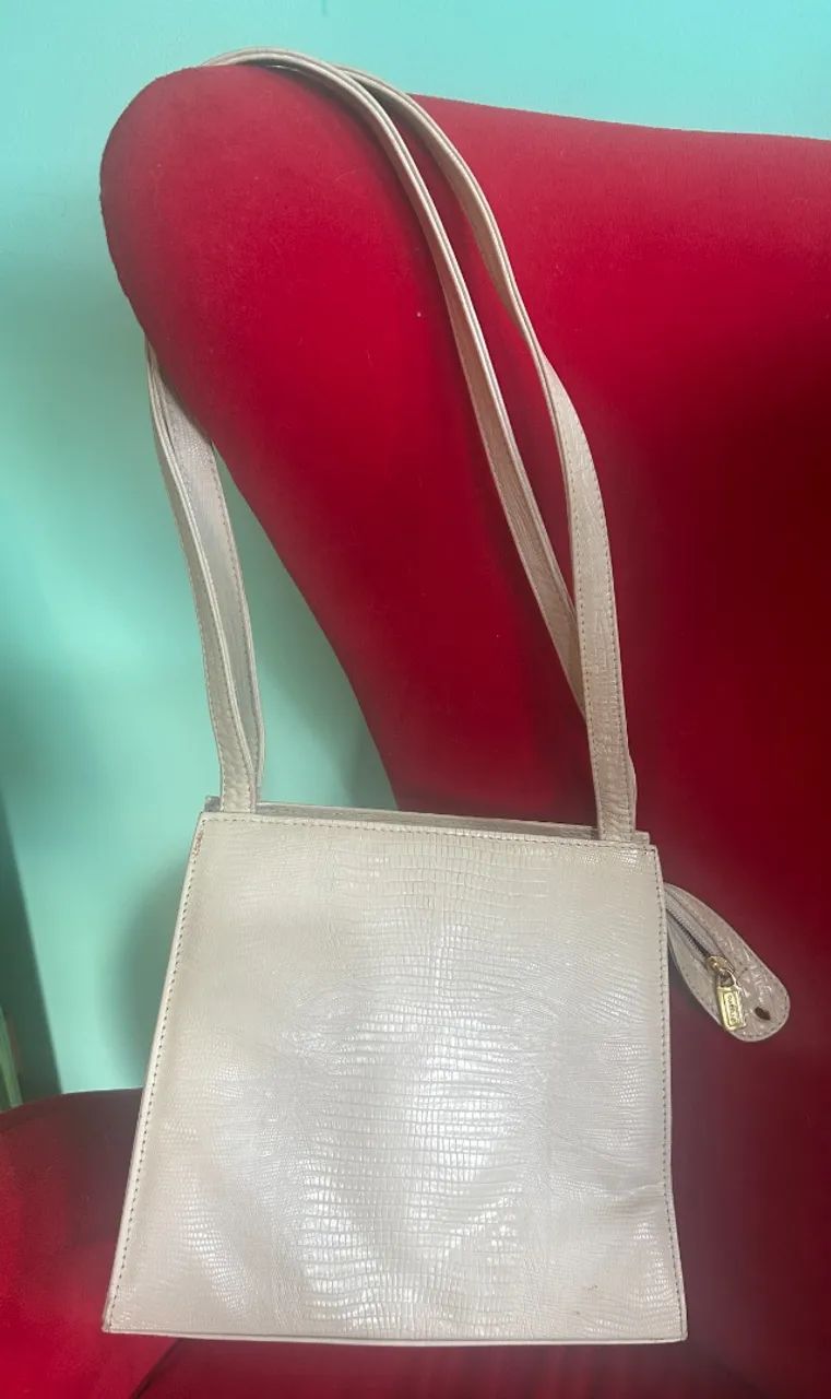 Bolsa Ombro Corello Couro Legítimo Texturizado Vintage