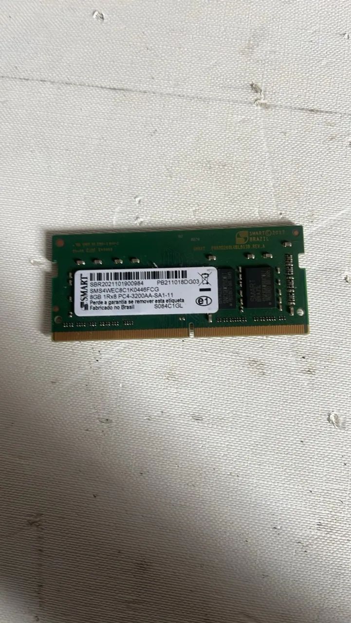 Memória ram notebook 8GB 