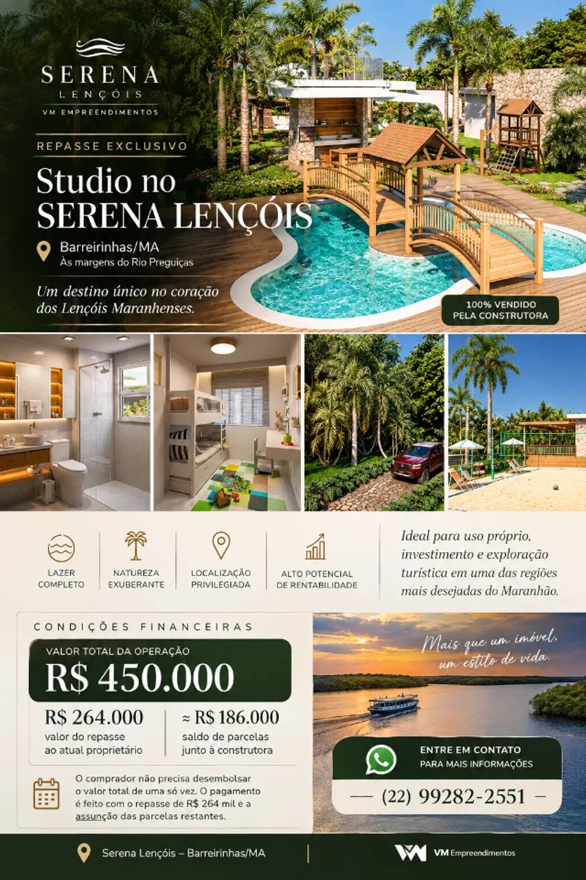 Studio no Serena Lençóis 