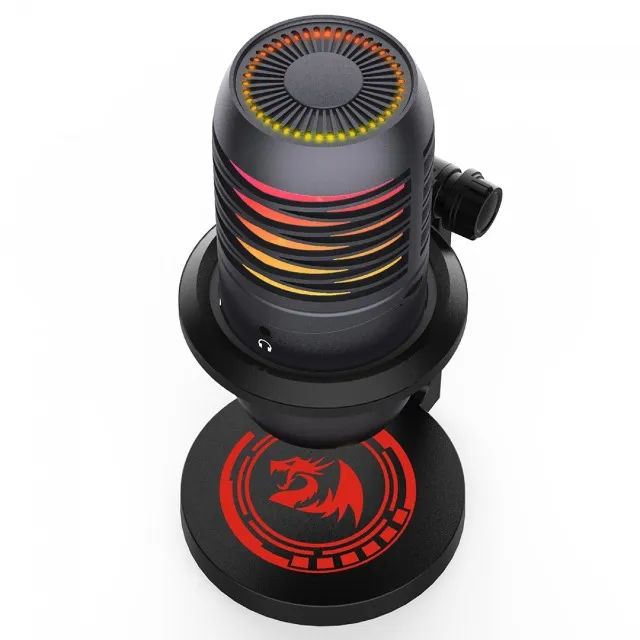 Microfone Gamer Redragon Nebula, LED, Cardióide, USB, Preto, GM211 - WZetta - Foto 4