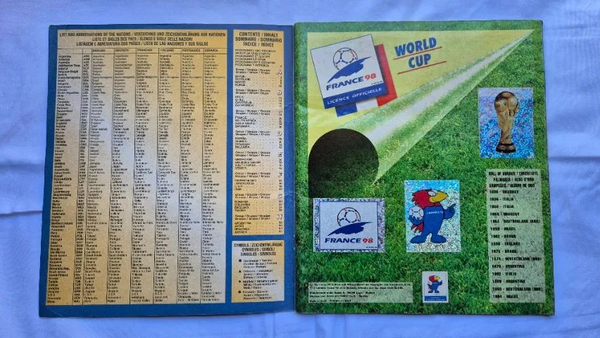 ÁLBUM DA COPA DO MUNDO FIFA FRANÇA 1998 - PANINI - VERSÃO NACIONAL
