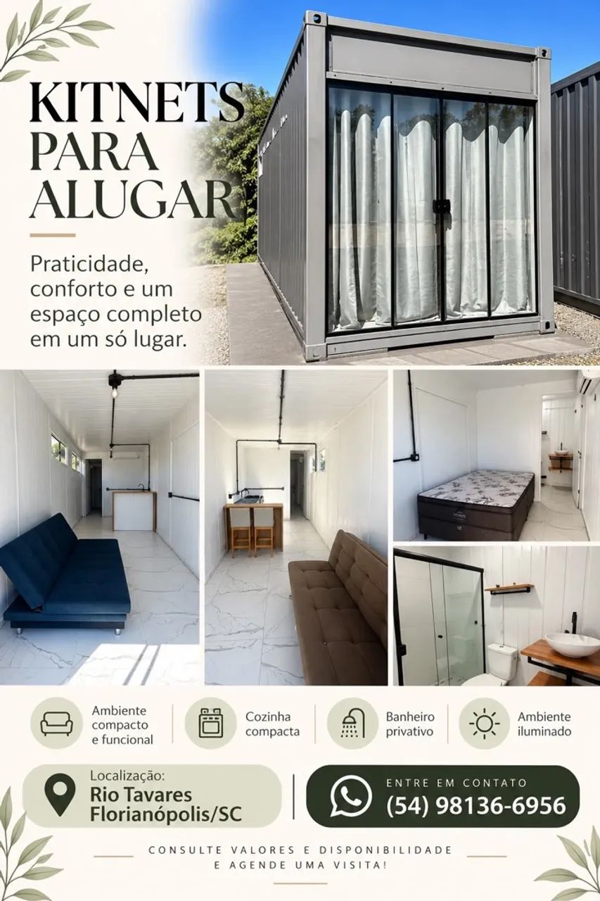 Casa container com uma suíte no Rio Tavares 