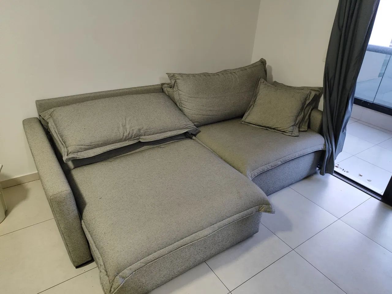 Sofa cama linho 2,10m - Foto 2