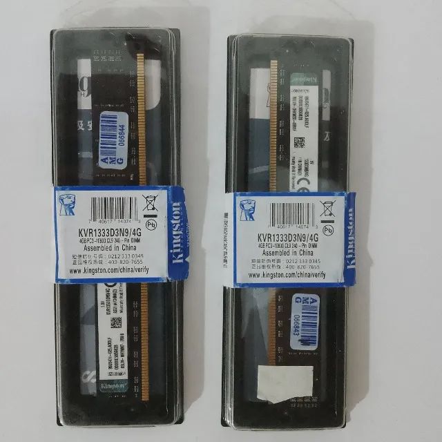 Memória RAM DDR3 4G cada.