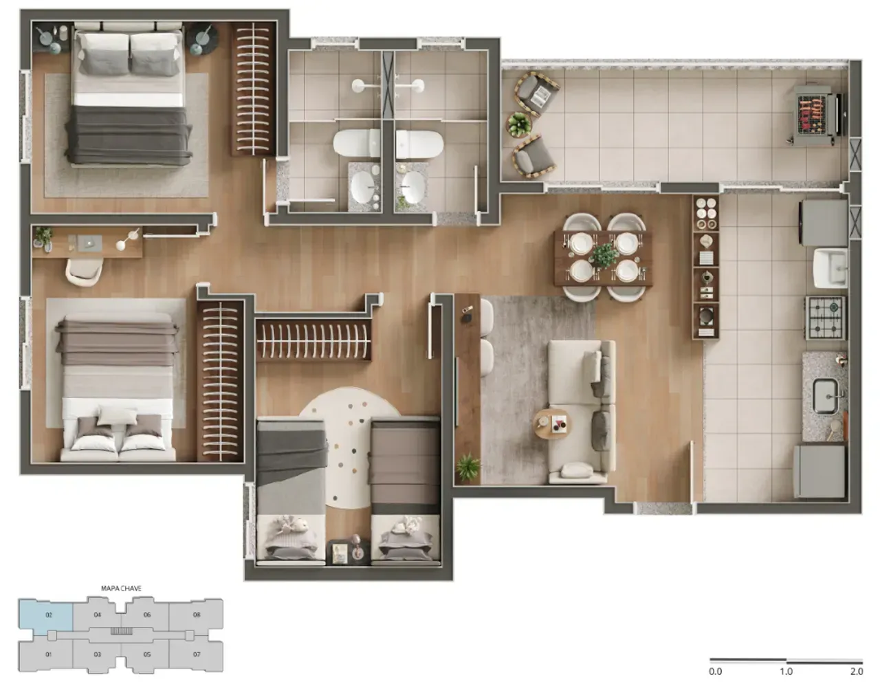 PLANTA 55m²