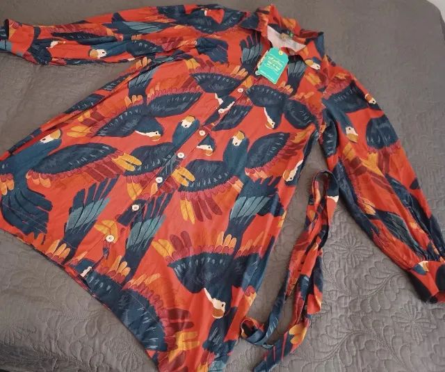 Vestido curto lindeza das araras FARM - Foto 2