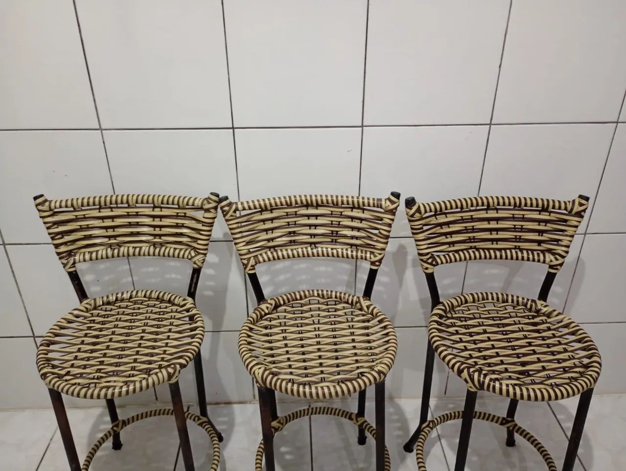 Banquetas Altas de Ferro com Fibra - Foto 2