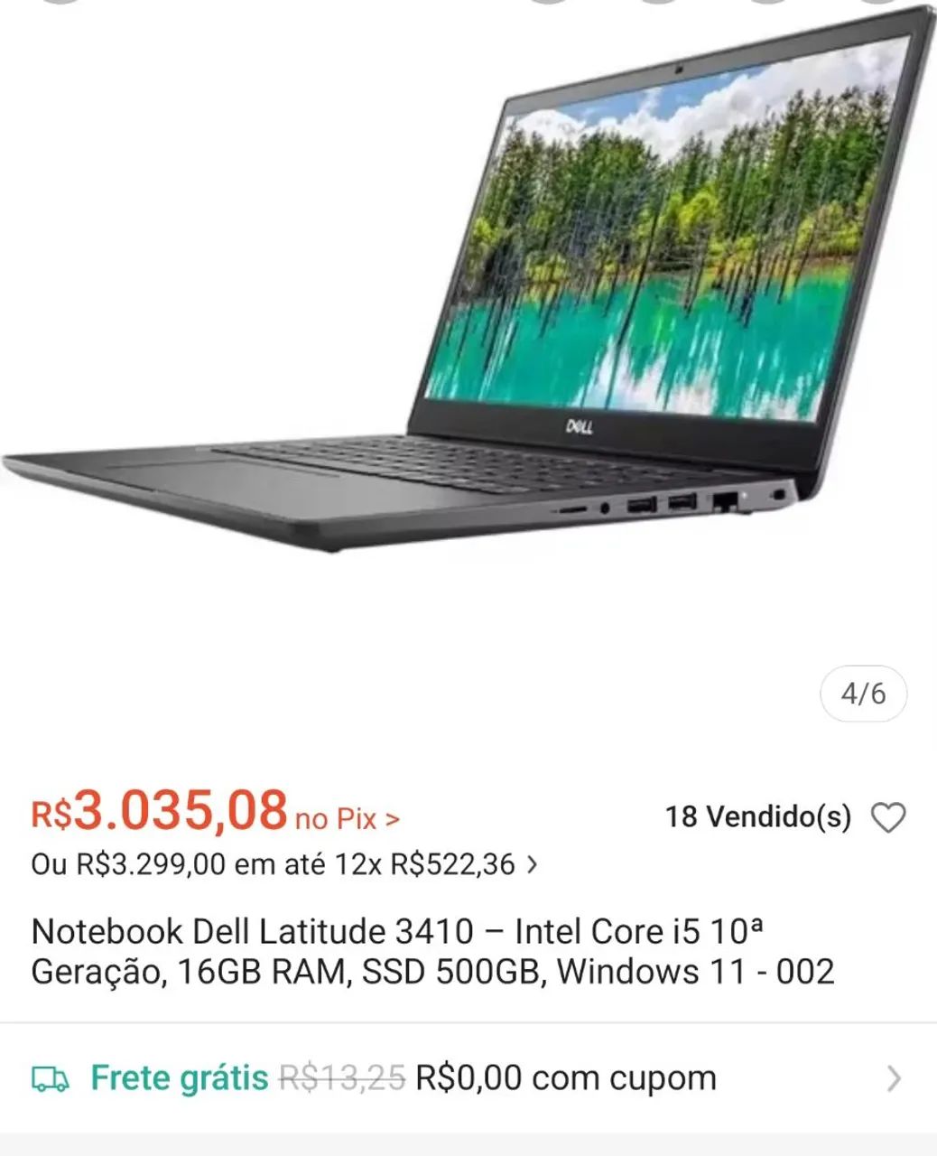 Notebook Dell latitude 3410