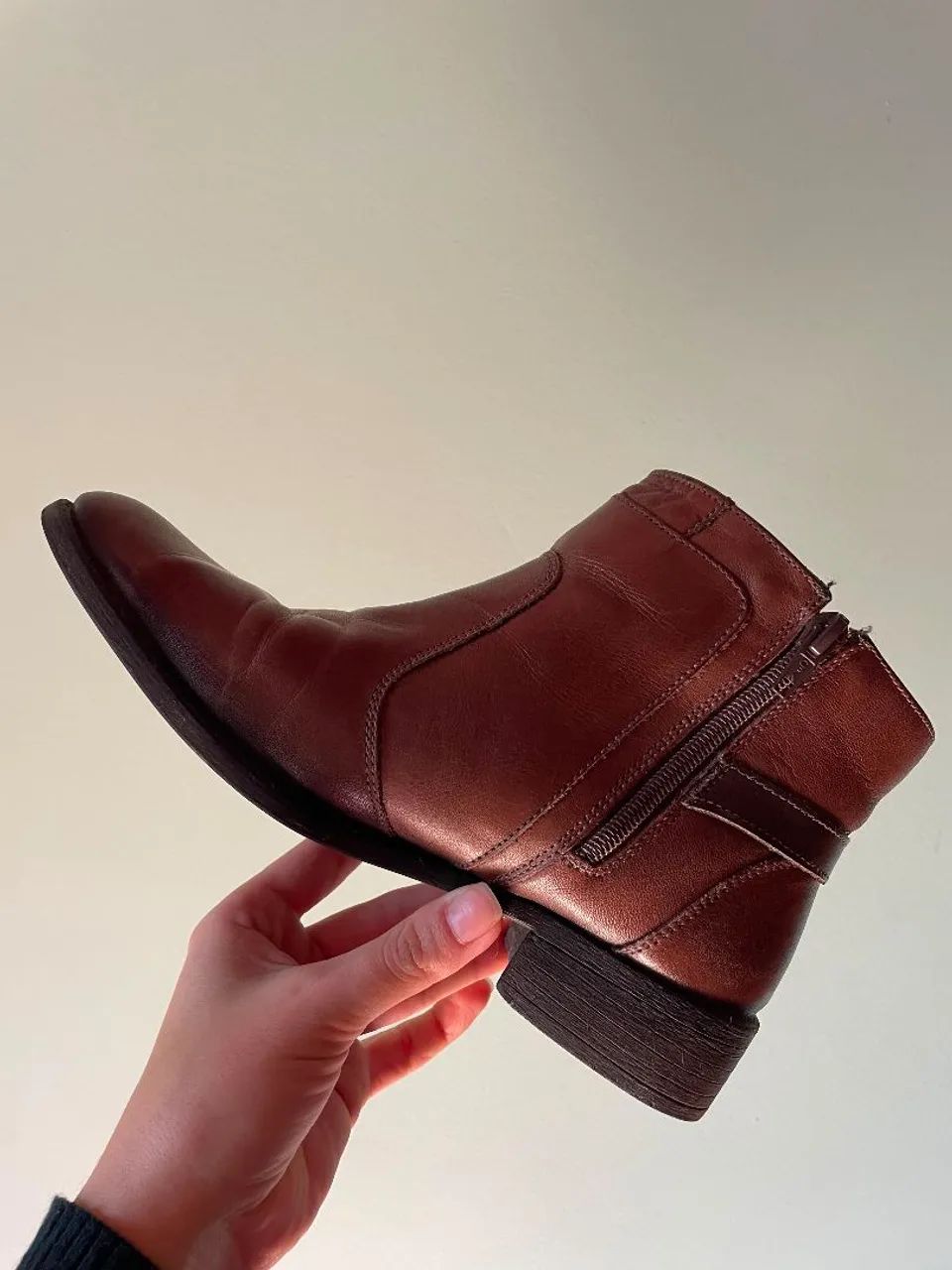 Bota Scarpan marrom número 35 - Foto 4