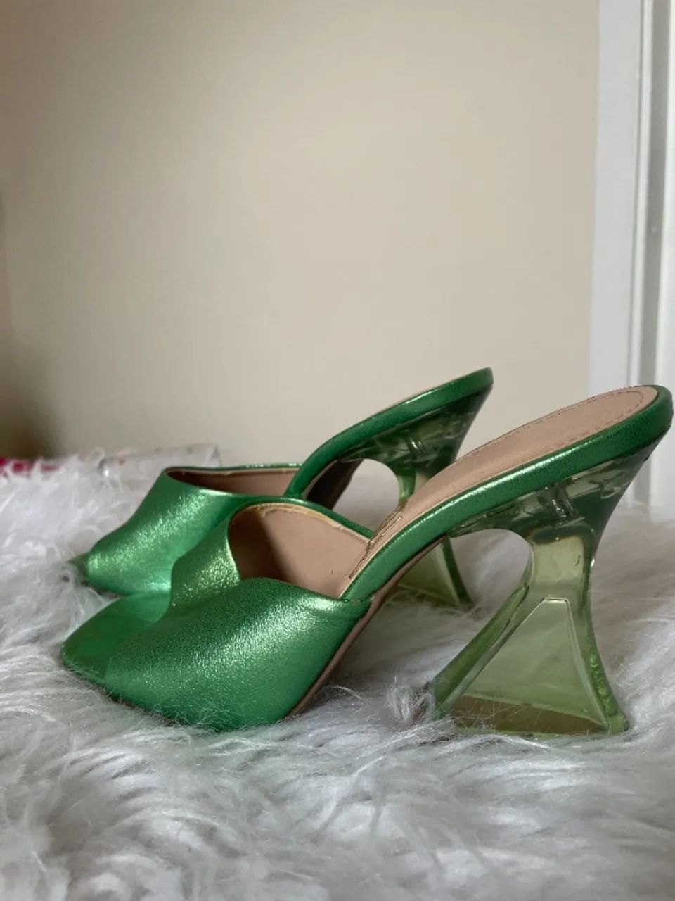 sandália verde linda!