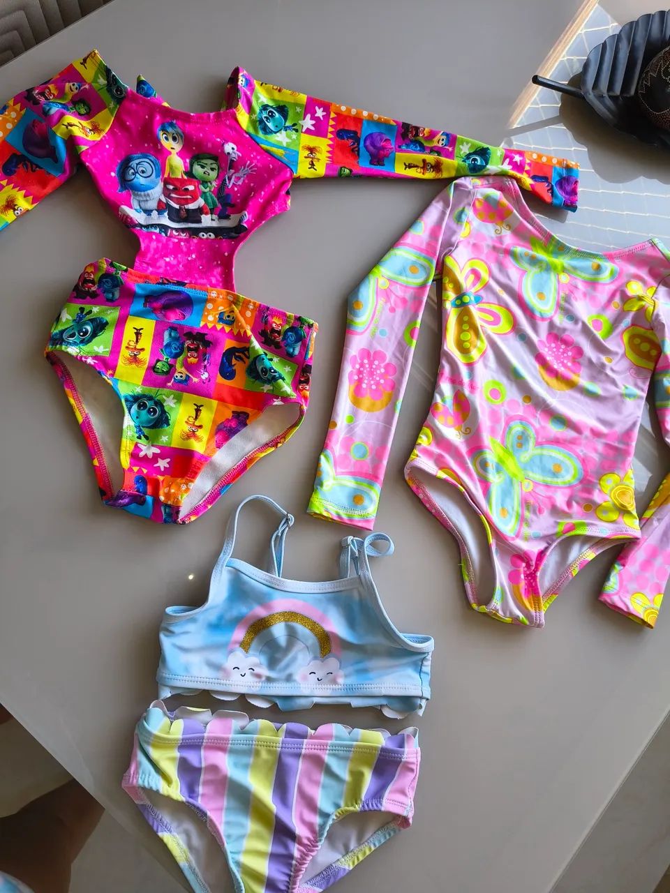 Lote maiô e biquíni infantil 
