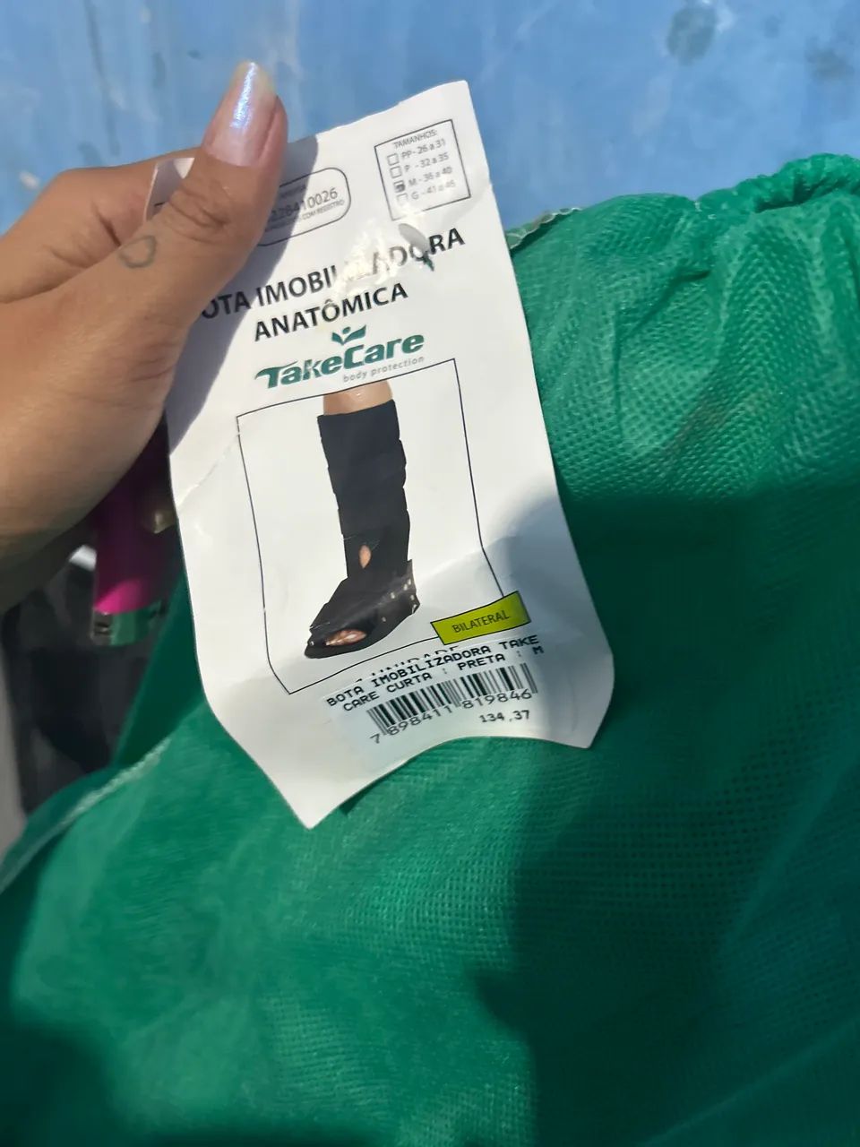 Bota imobilizadora anatômica 