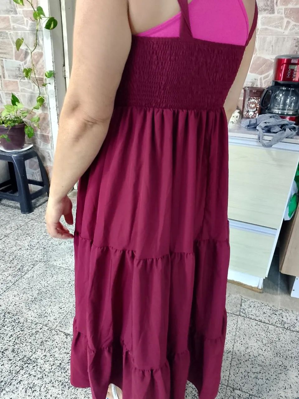 Vestido Longo Marsala Plus Size  - Foto 3