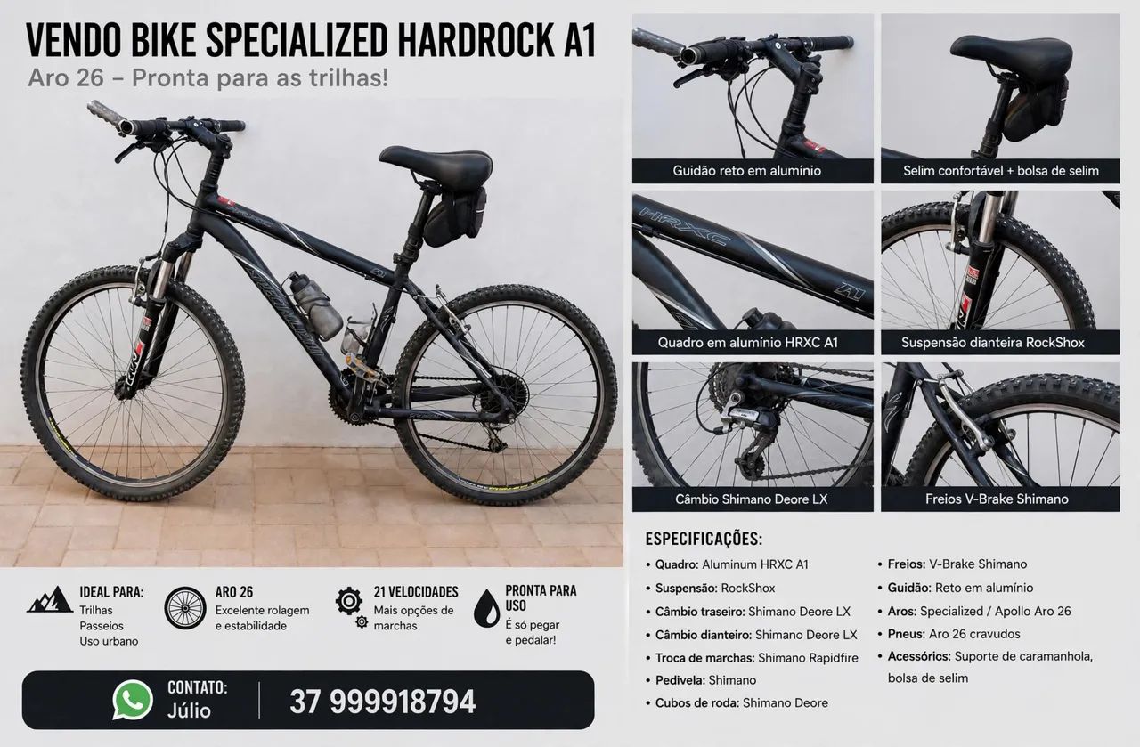 Vendo Bike Specialized Hardrock A1