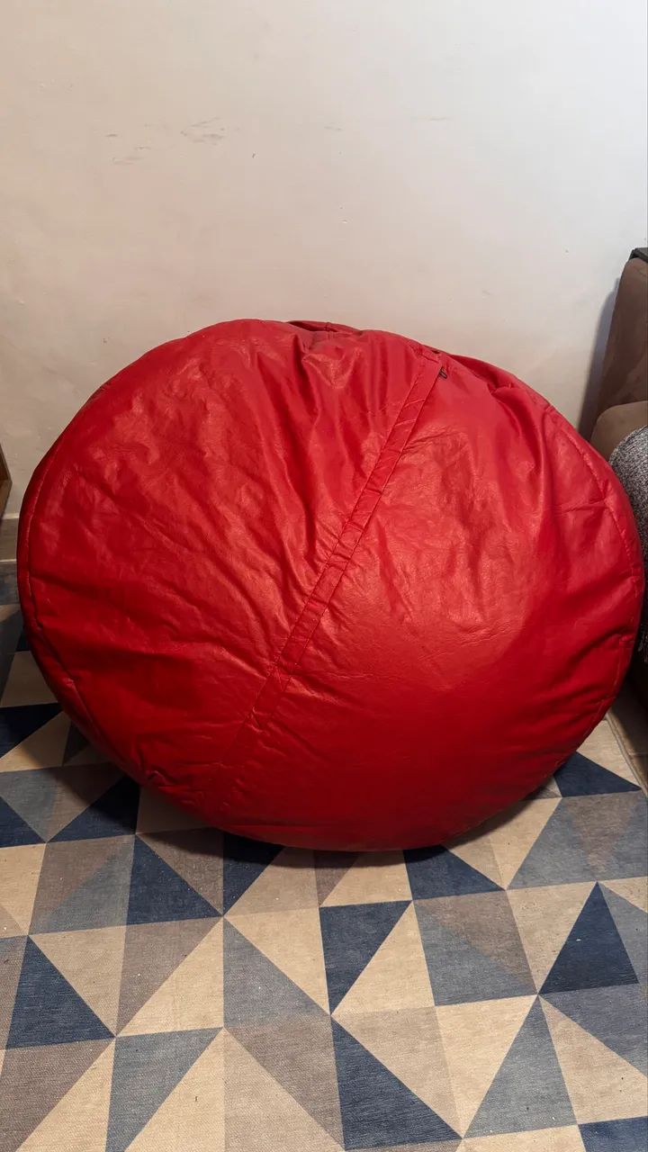 Puff de courino vermelho  - Foto 3