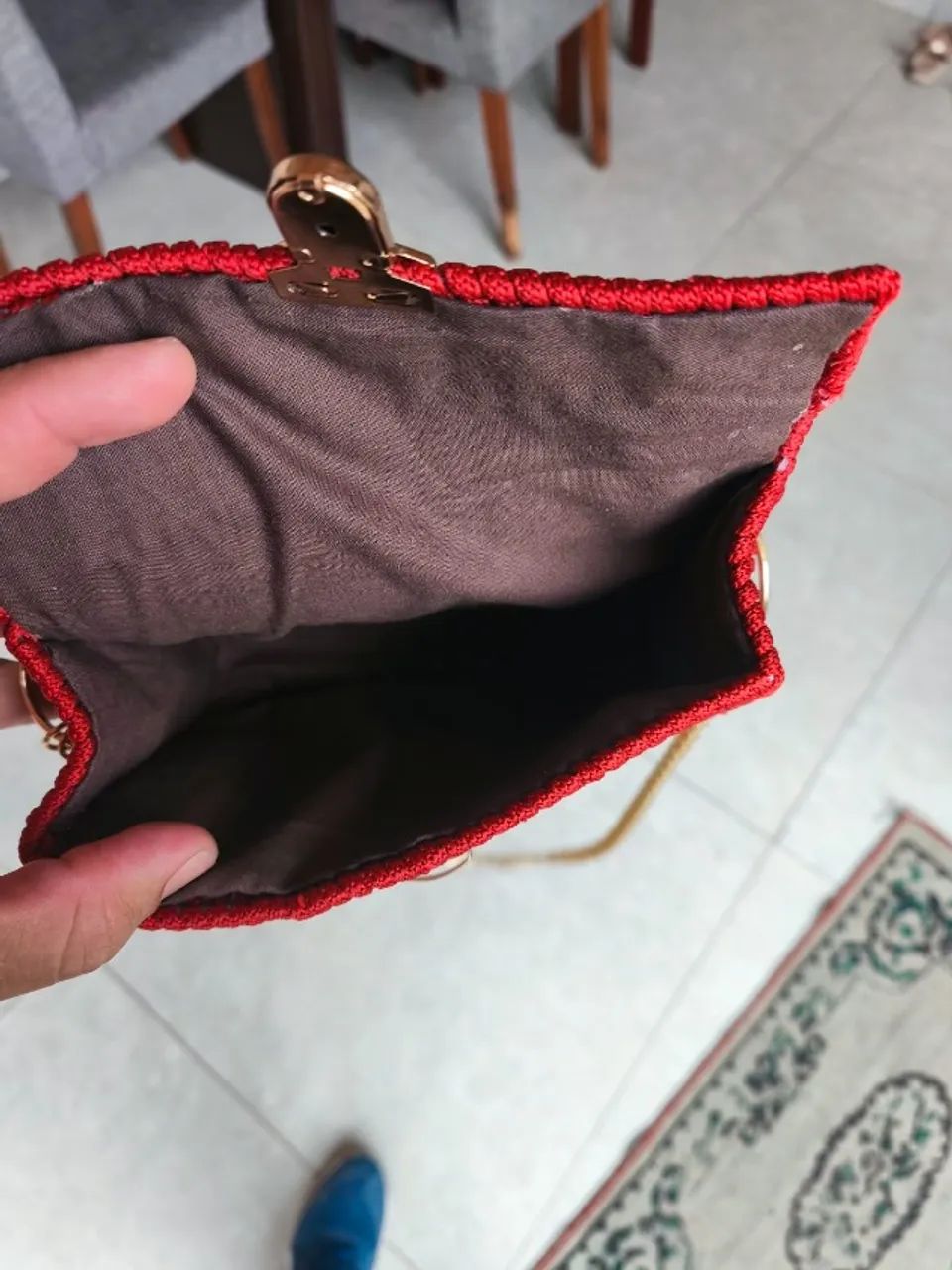 Linda bolsa de crochê