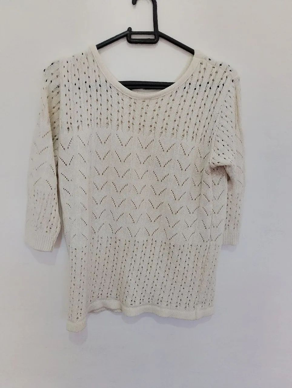 Blusa de tricô 36 feminina bege