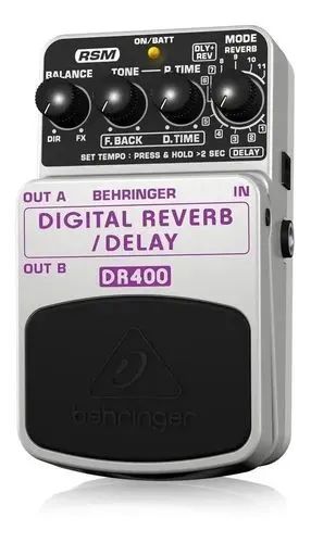 Pedal De Efeito Behringer Digital Reverb/delay Dr400 (Usado)