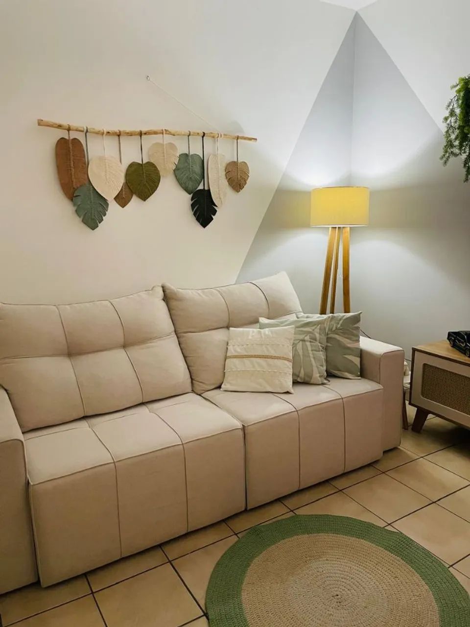 Painel de Macramé Modelo Grande Galho Rústico Boho Tendência 