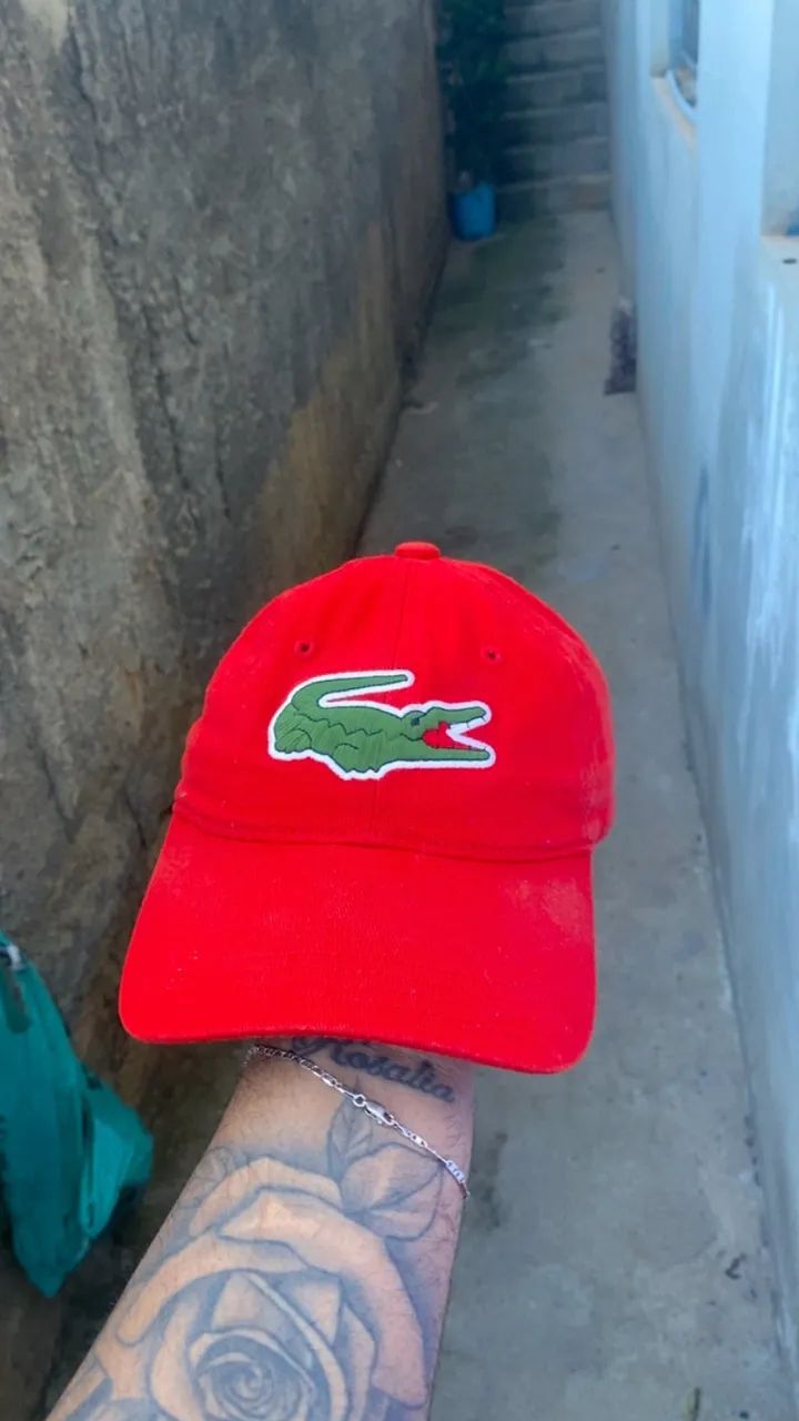 Boné Lacoste vermelho  - Foto 3