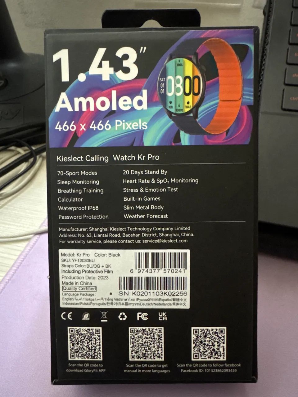 Kieslect Calling Watch Kr Pro - AMOLED 1,43 - Foto 2