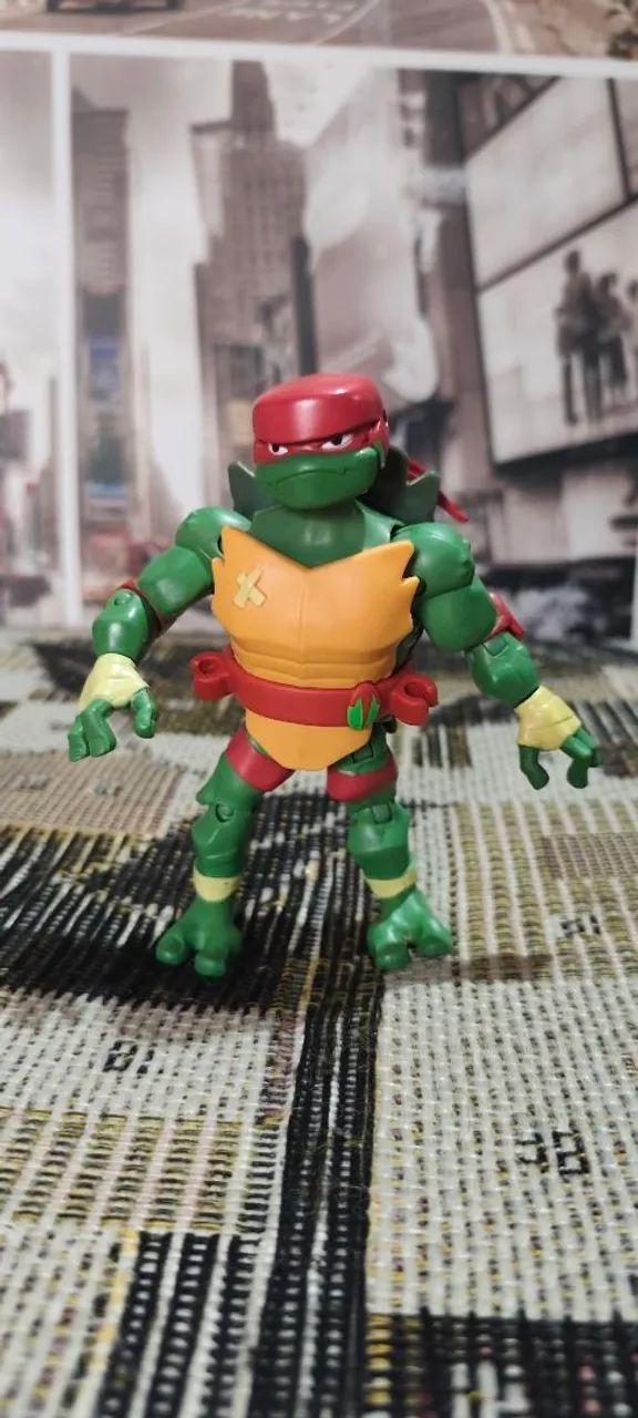 Boneco Tartarugas Ninja Raphael Shell Hog - Foto 4