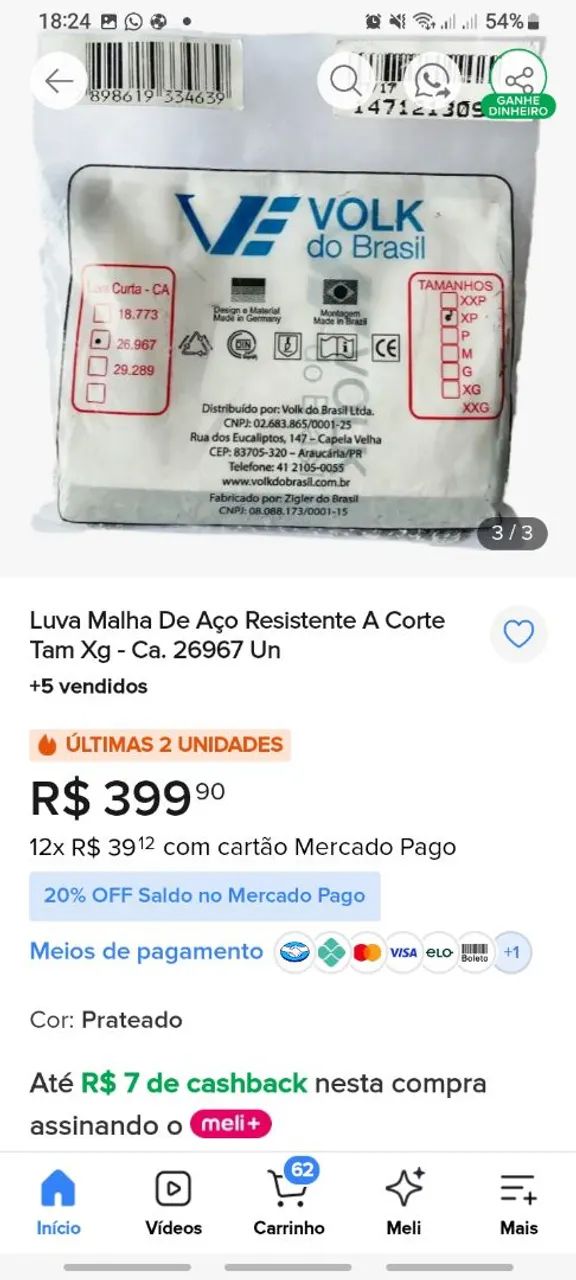 Luva de açougueiro  - Foto 2
