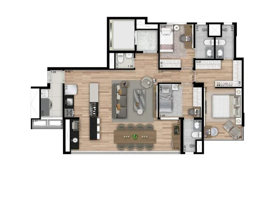 PLANTA 115m²