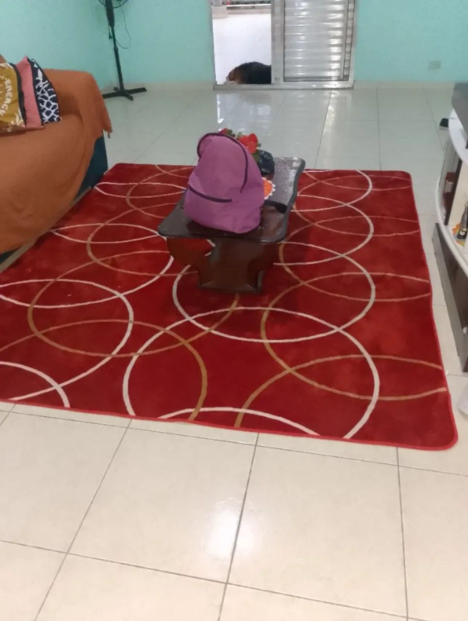 Tapete vermelho e capa de sofá  - Foto 2