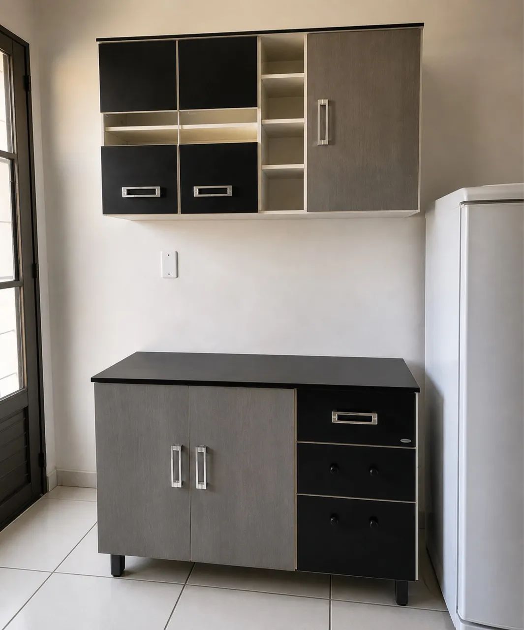 Armário de Cozinha Completo com Balcão + Aéreo
