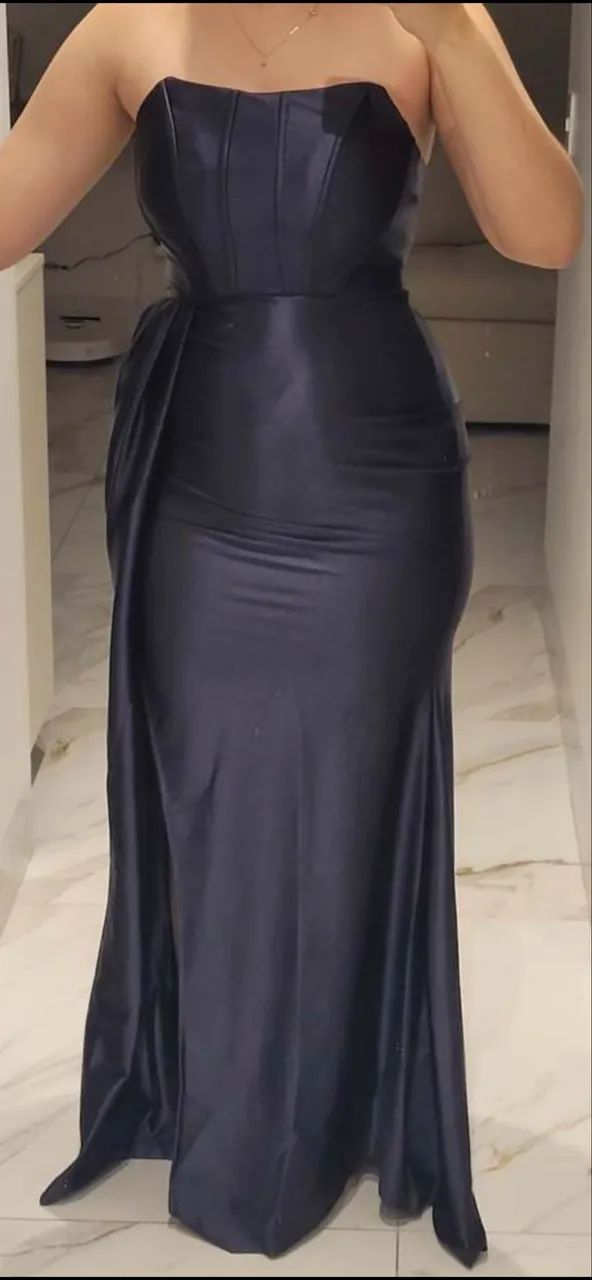 Vestido de festa azul marinho - Veste P/M