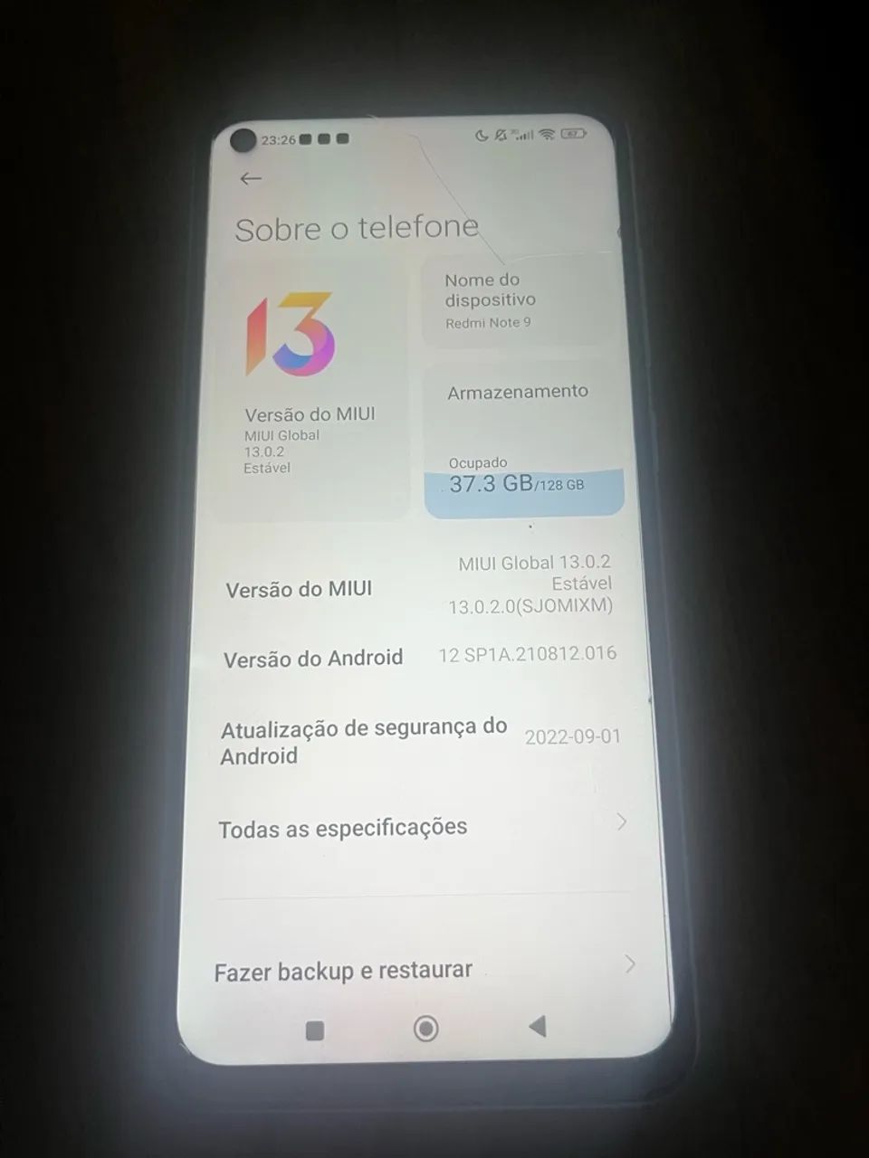 Xiaomi Redmi Note 9 128GB - Funcionando Perfeitamente - Parcelo em 3x - Foto 2