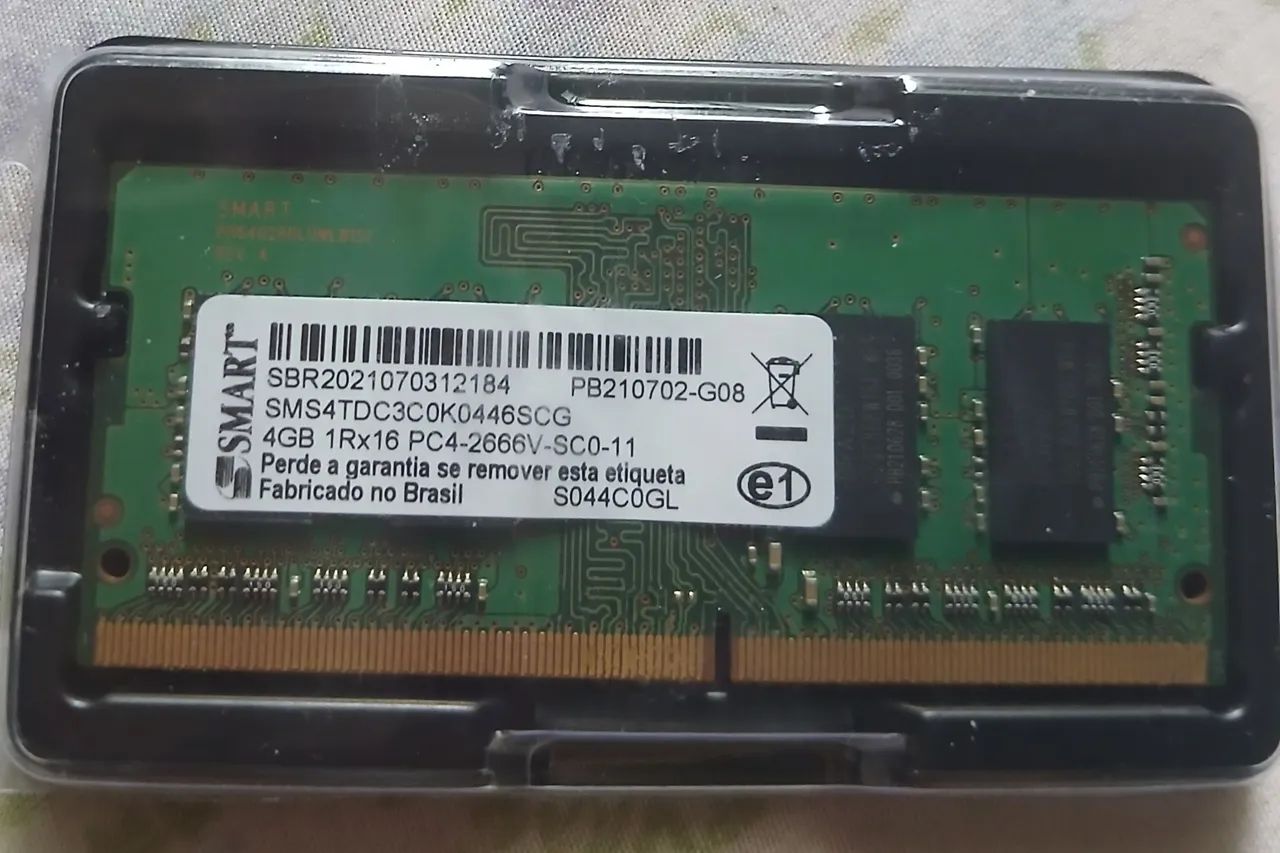 Memória RAM DDR4 NOTEBOOK 4GB 2666mhz