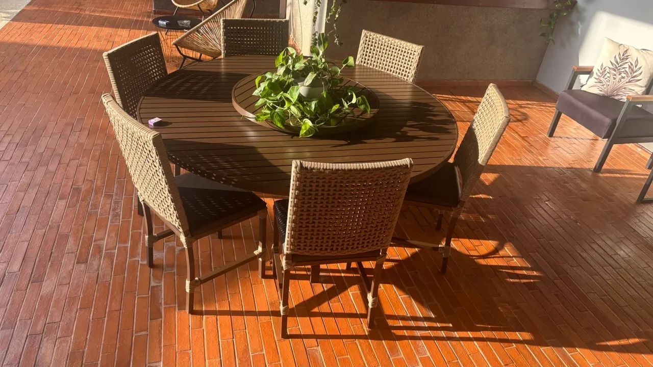 MESA RIPADA DE ALUMÍNIO 1,70 diametro - Foto 3