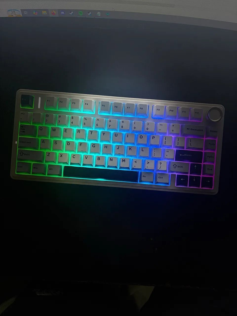 Teclado mecanico aula f75 2.4g - Foto 4
