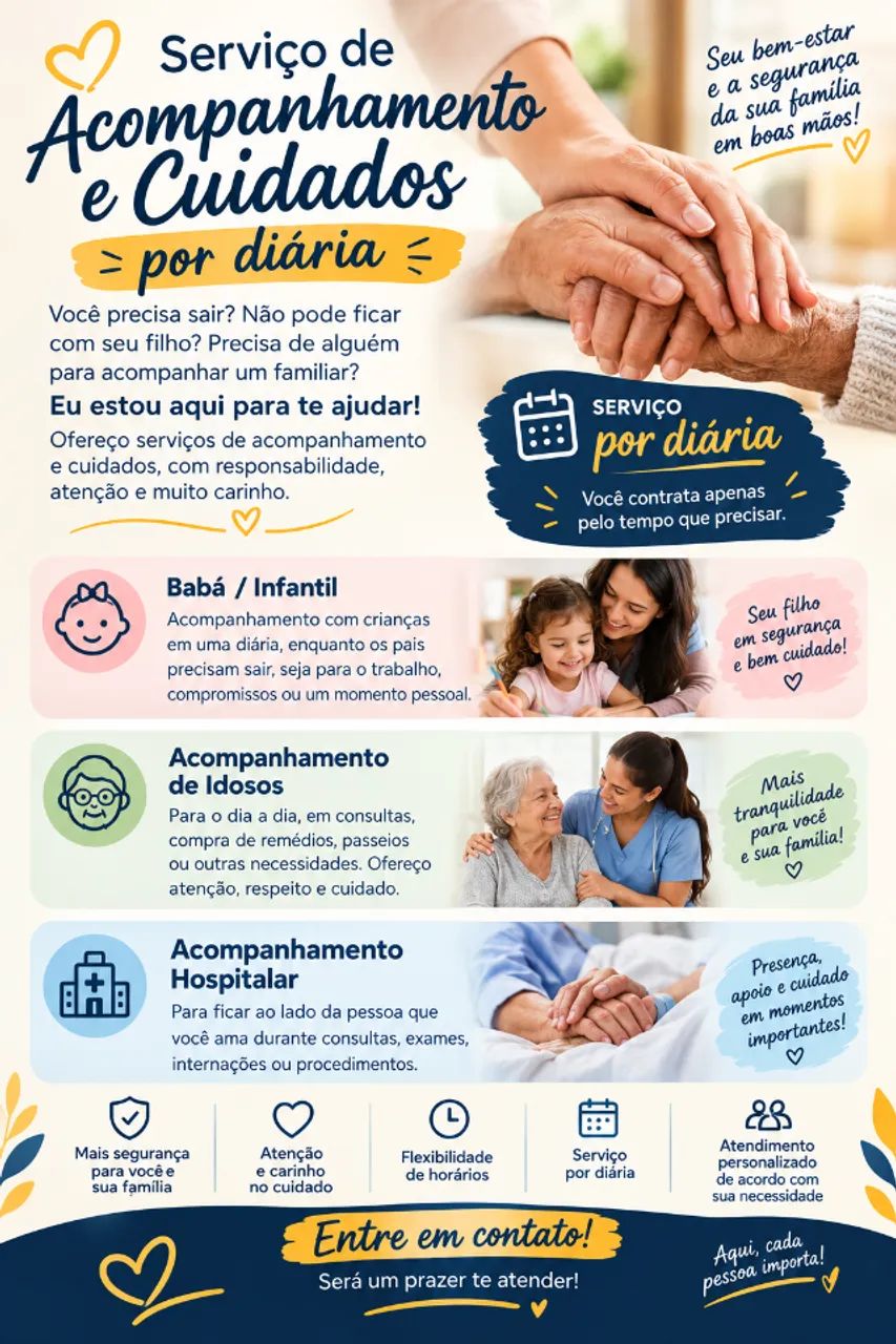 Serviços de cuidado e acompanhamento 